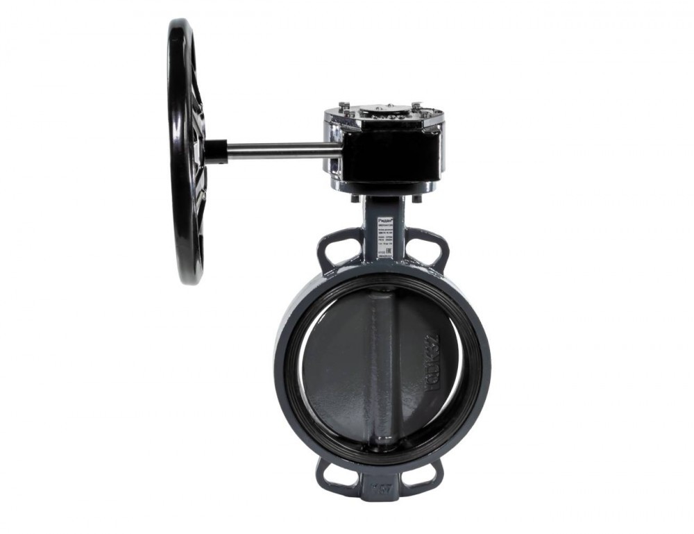 Ридан 082X4911R — Затвор дисковый с центрирующими проушинами ЗДМ PN25 DN125 корпус чугун GGG40; диск чугун GGG40; уплотнение EPDM; механический редуктор