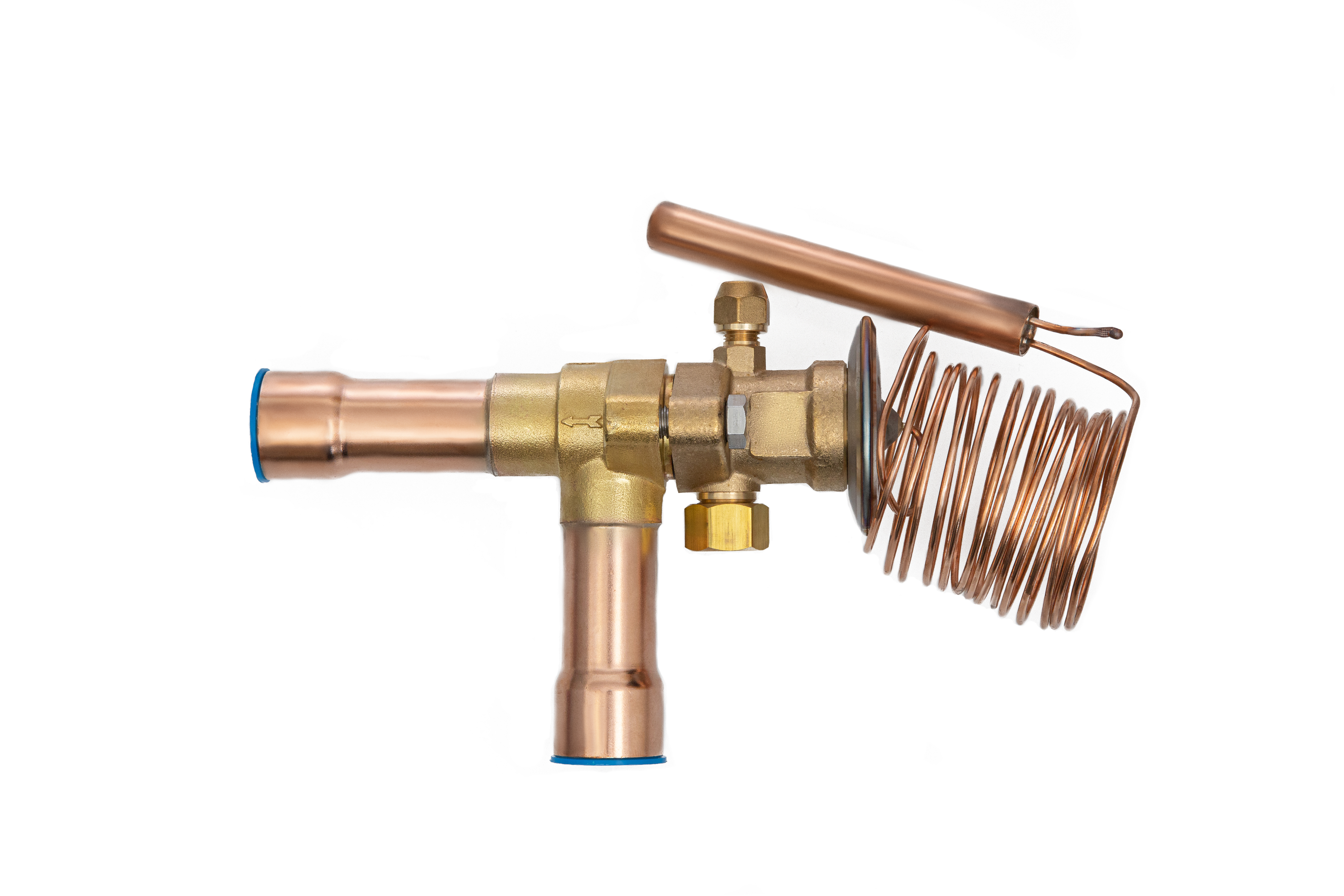 Ридан 069B4212R — Клапан терморегулирующий TE55-12, R407C, T кипения -40...10 ℃, угловой, присоединительные патрубки 1&quot;1/8