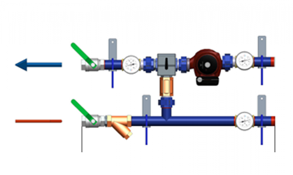 Ридан 150U3633 — Узлы теплоснабжения с термоманометрами АУУ-Т/M-25-5-10