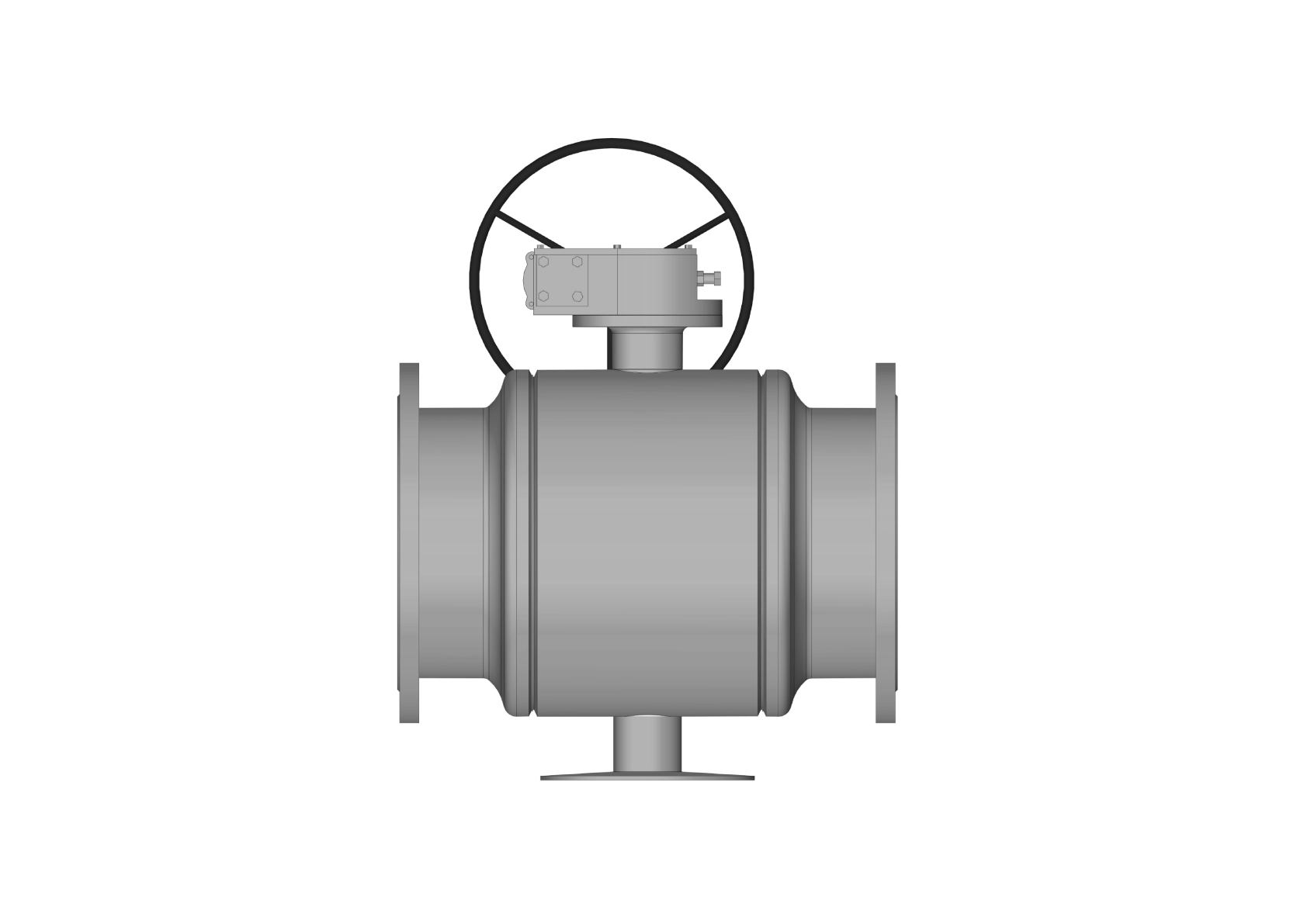 Ридан RJIP Premium 065N0286GR — Кран шаровой DN600 PN16 FF/RB/WG (фланцевый, с редуктором, стандартный проход)
