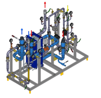 Ридан БТП-DM-ХХХ-YYY-C-R V2 - Стандартный узел с водоподогревателем для системы ГВС 