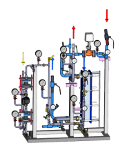 Ридан БТП-DS-ХХХ-YYY-C-S V2 - Стандартный узел с водоподогревателем для системы ГВС