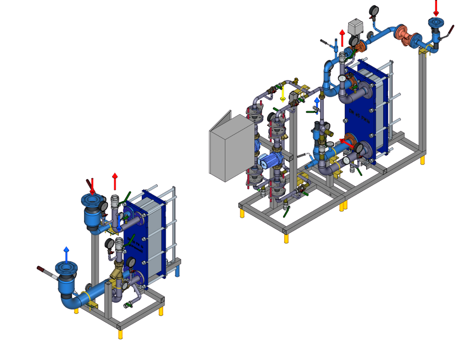 Блочный тепловой пункт для горячего водоснабжения (ГВС)